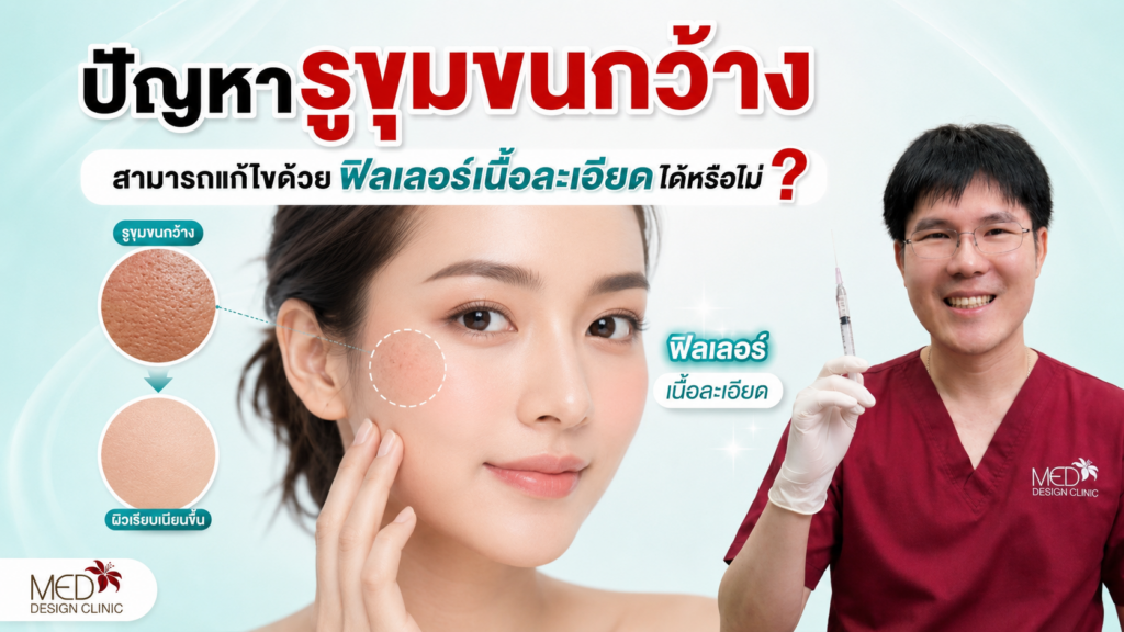 รูขุมขนกว้าง แก้ได้ด้วยฟิลเลอร์เนื้อละเอียดจริงไหม? โดย Med Design Clinic