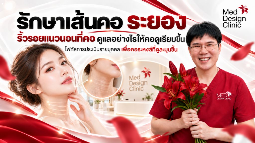 รักษาเส้นคอ ระยอง ริ้วรอยแนวนอนที่คอ ดูแลอย่างไรให้คอดูเรียบและละมุนขึ้น?